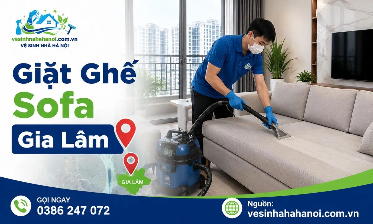 Giặt ghế sofa Gia Lâm tại nhà