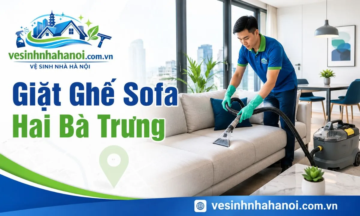 Giặt ghế sofa Hai Bà Trưng tại nhà sạch sâu khử mùi