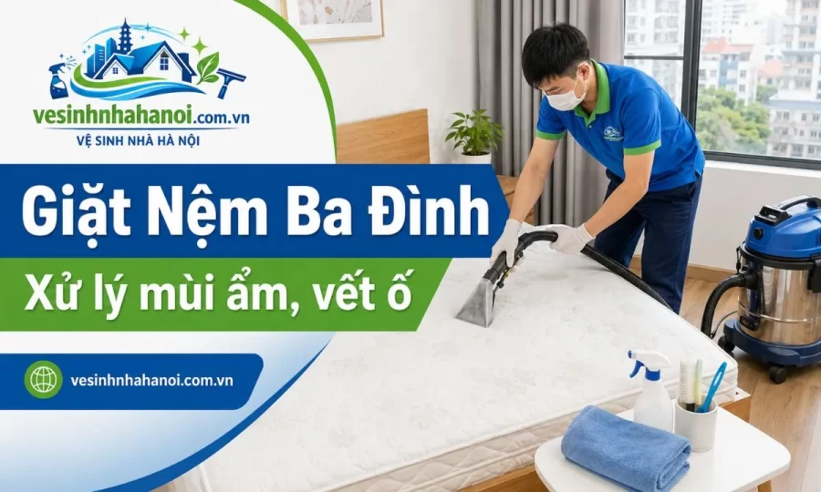 Giặt nệm Ba Đình tại nhà