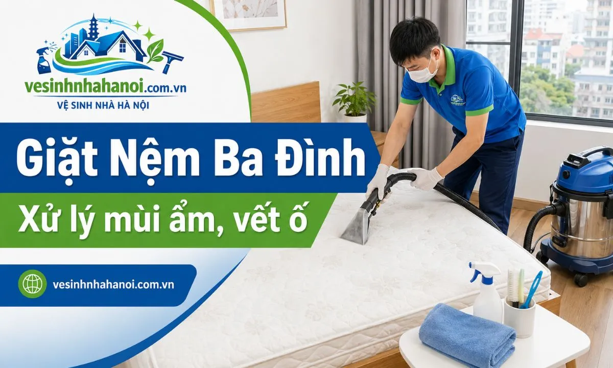 Giặt nệm Ba Đình tại nhà