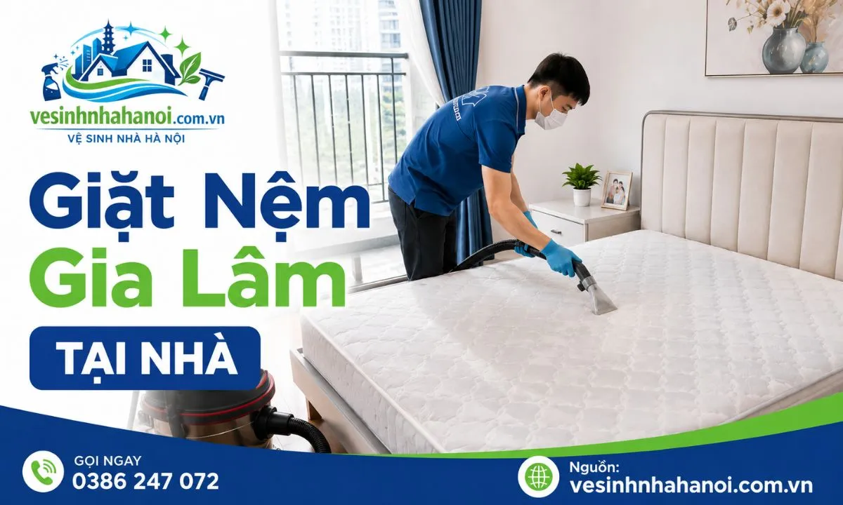 Giặt nệm Gia Lâm tại nhà