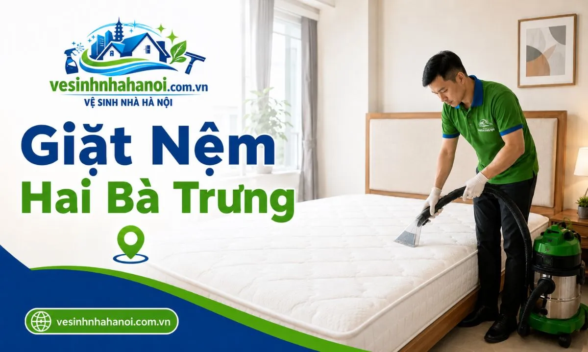 Giặt nệm Hai Bà Trưng tại nhà sạch sâu khử mùi
