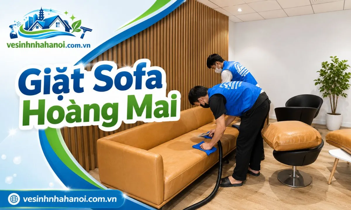 Giặt sofa Hoàng Mai tại nhà sạch sâu khử mùi