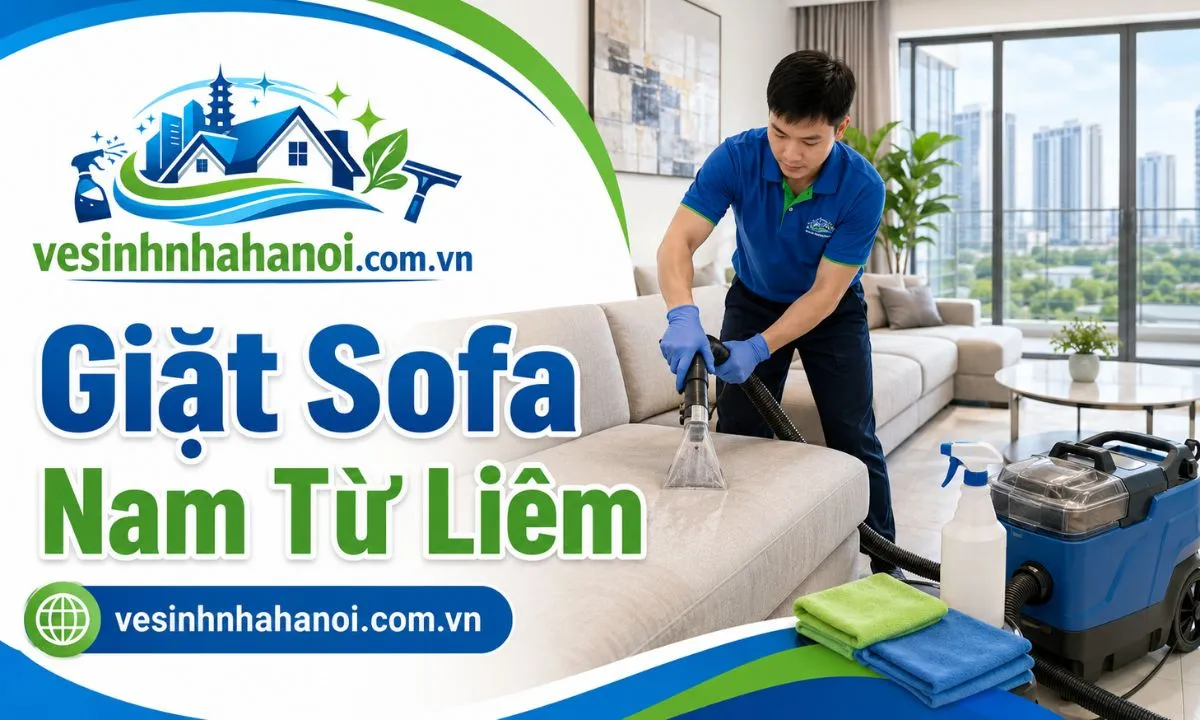 Giặt sofa Nam Từ Liêm tận nhà cho sofa vải, nỉ, nhung, da