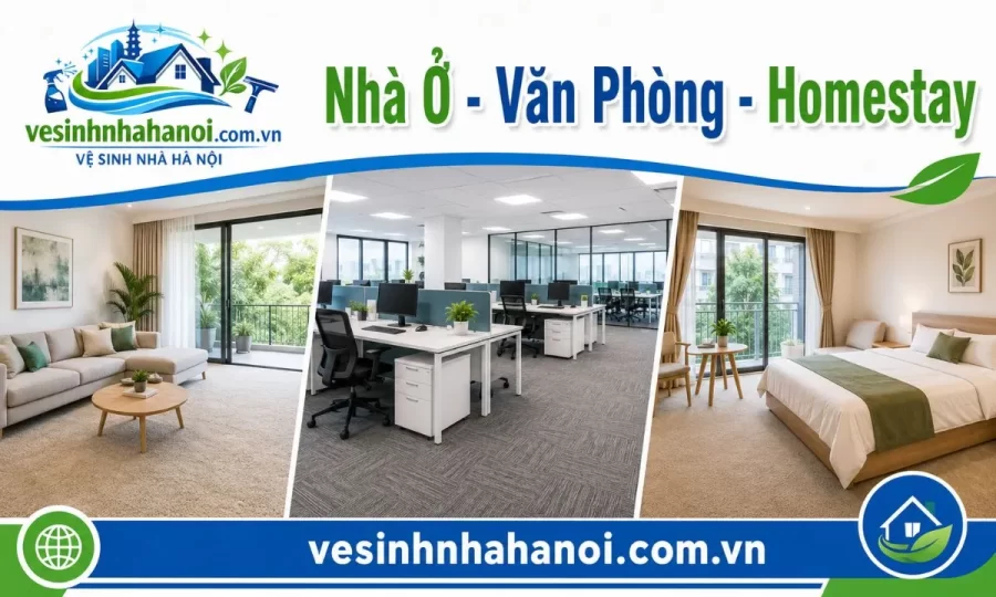 Giặt thảm nhà văn phòng homestay Ba Đình
