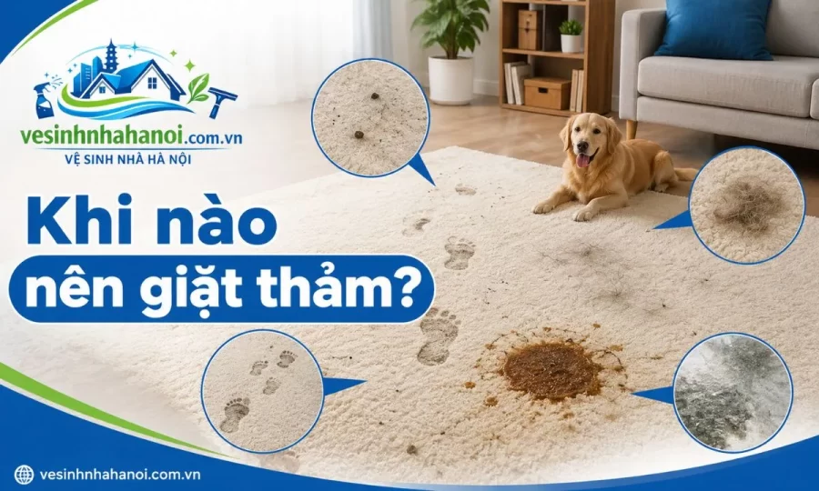 Khi nào nên giặt thảm?