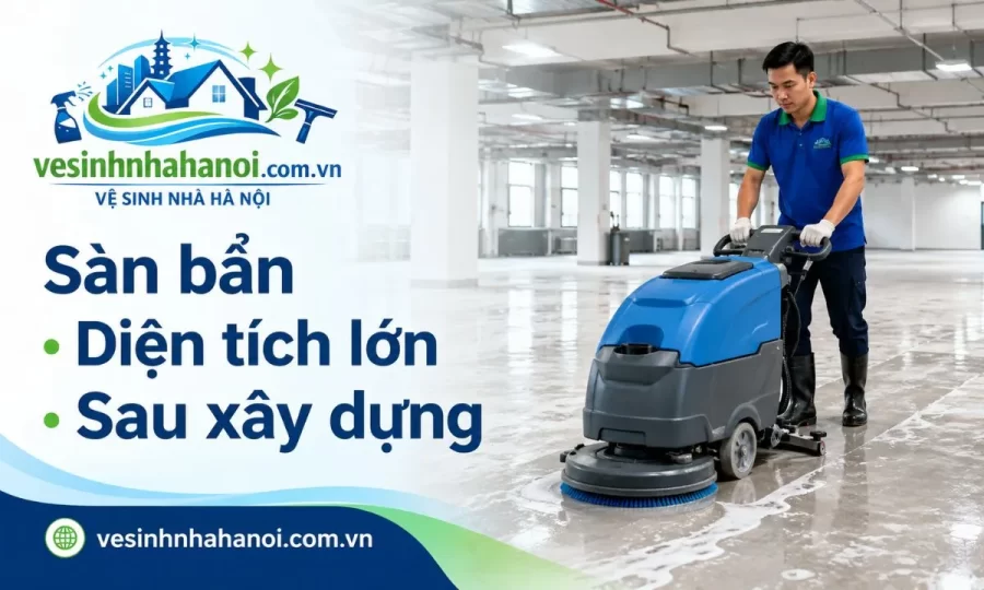 Khi nào nên thuê máy chà sàn cho nhà xưởng văn phòng showroom