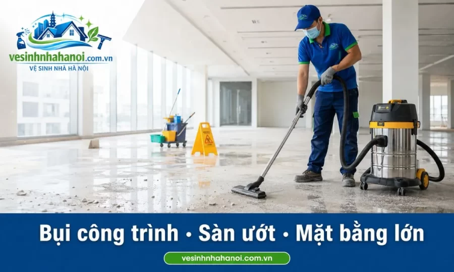 Khi nào nên thuê máy hút bụi công nghiệp cho công trình văn phòng nhà xưởng