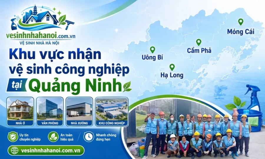 Khu vực nhận vệ sinh công nghiệp tại Ninh Bình mới