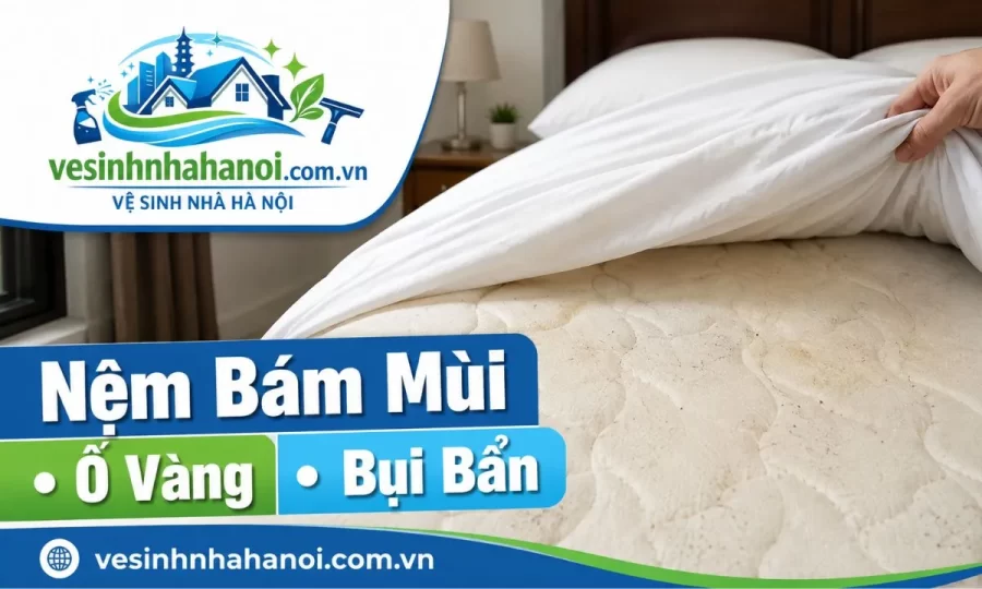 Nệm bẩn, có mùi ẩm cần vệ sinh tại Gia Lâm