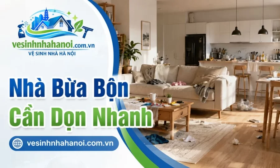Nhà bừa bộn cần thuê dọn nhà theo giờ tại Hoàng Mai