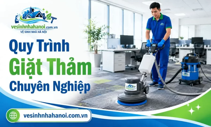 Quy trình giặt thảm Nam Từ Liêm sạch sâu, hỗ trợ khô nhanh