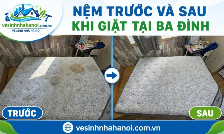 Sau khi gọi dịch vụ giặt nệm tại Ba Đình