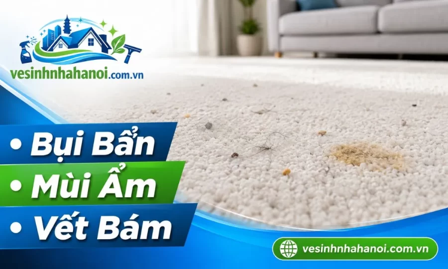 Thảm bẩn, mùi ẩm cần giặt tại Nam Từ Liêm