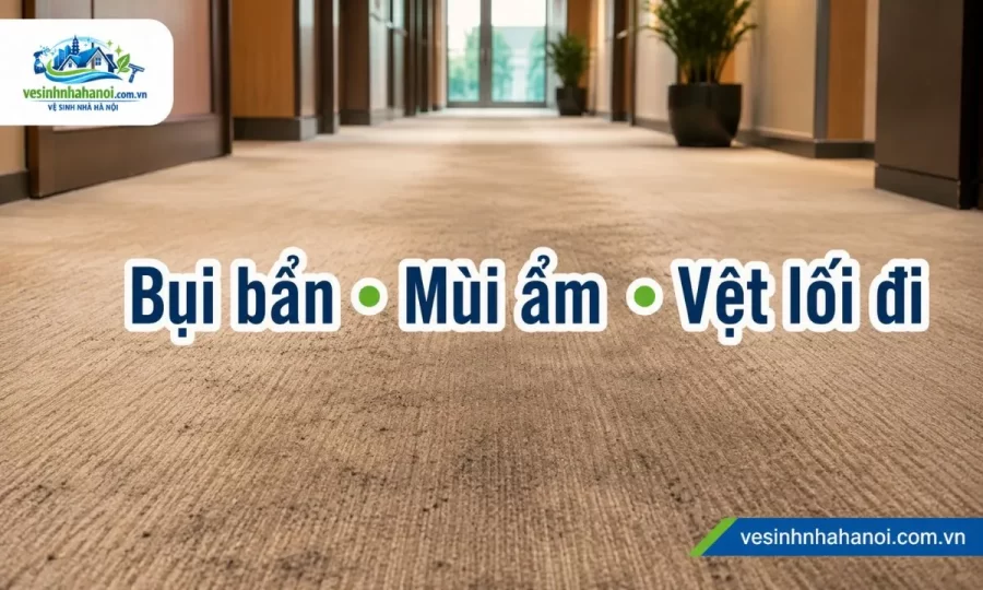 Thảm bị bụi bẩn mùi ẩm cần giặt tại Quảng Ninh
