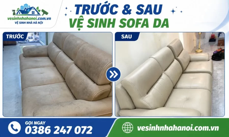 Vệ sinh ghế sofa da tại nhà Hà Nội